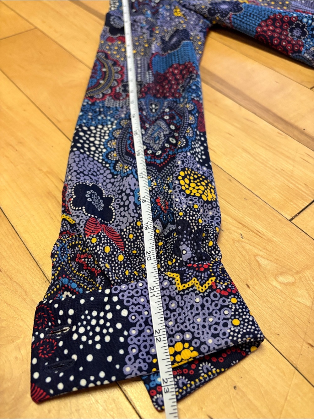 1960’s/70’s Handmade Psychedelic Floral Paisley Maxi Dress • Elastic Waist & Tie - Picture 7 of 10